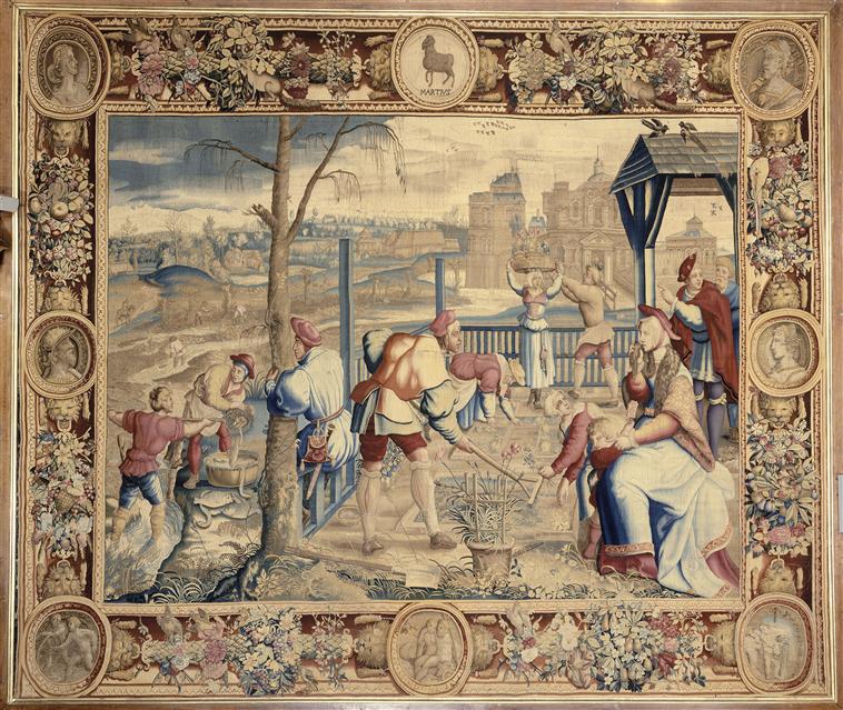 Les Mois Lucas : Bélier - Mars - Pêche et jardinage (2e tenture)
